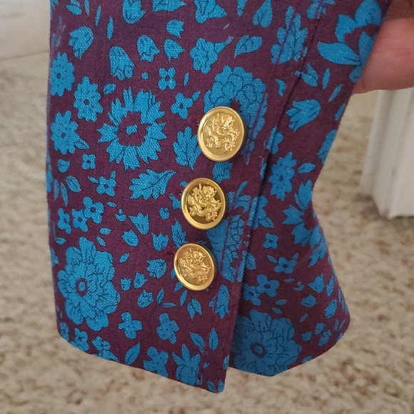 Smythe Blue and Purple Blazer Elegant Suit Jacket - Picture 5 of 5